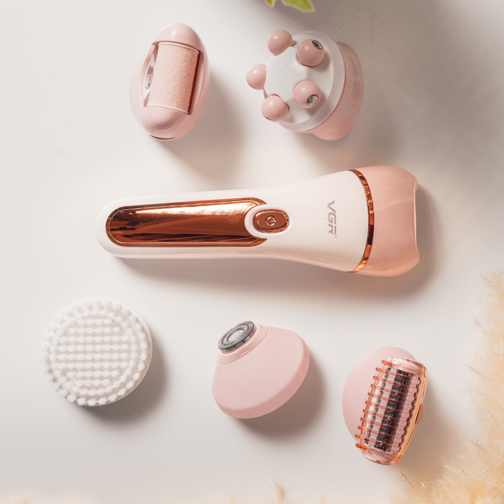 ELEKTRIČNI VODOOTPORNI EPILATOR I SET ZA ULEPŠAVANJE 6 U 1 VGR