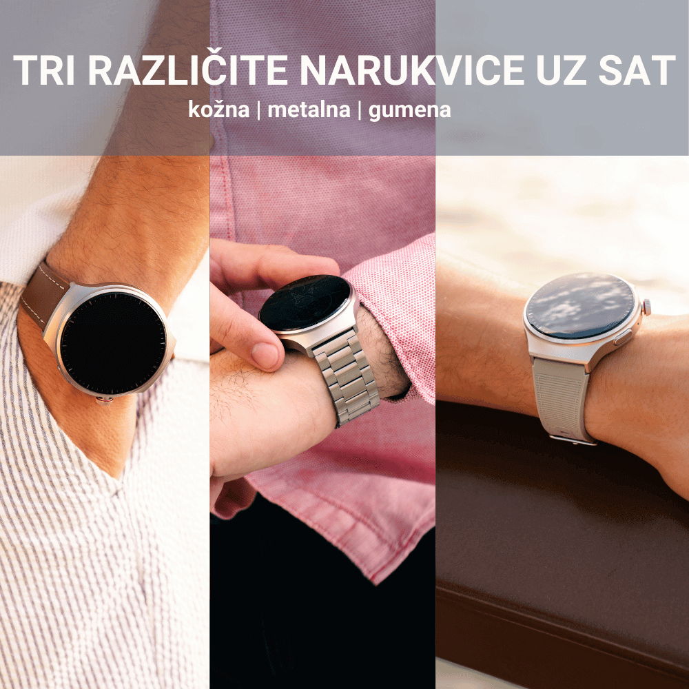 pametni sat tech hw6 sivi tri narukvice